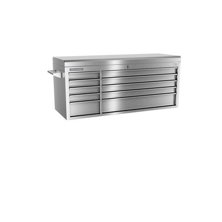 CHAMPION TOOL STORAGE FMPro Plus SST Top Chest, 10 Drawer, Silver, Stainless Steel, 54 in W x 20 in D FMPS5410TC